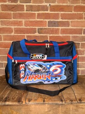Nascar 2000 Mark Martin Racing Duffel Bag - Black, Blue, Red